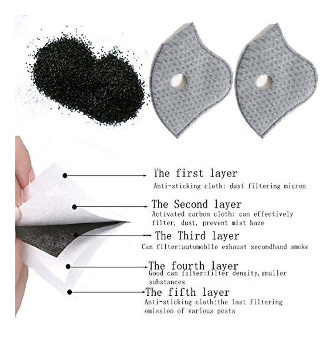 10 Filtros Repuesto De Mascara Antipolucion
