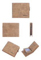 Billeteras Retro Short Distincion De Cuero Con Cremallera