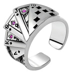 Anillo De Cartas De Juego Con Personalidad Ajustable