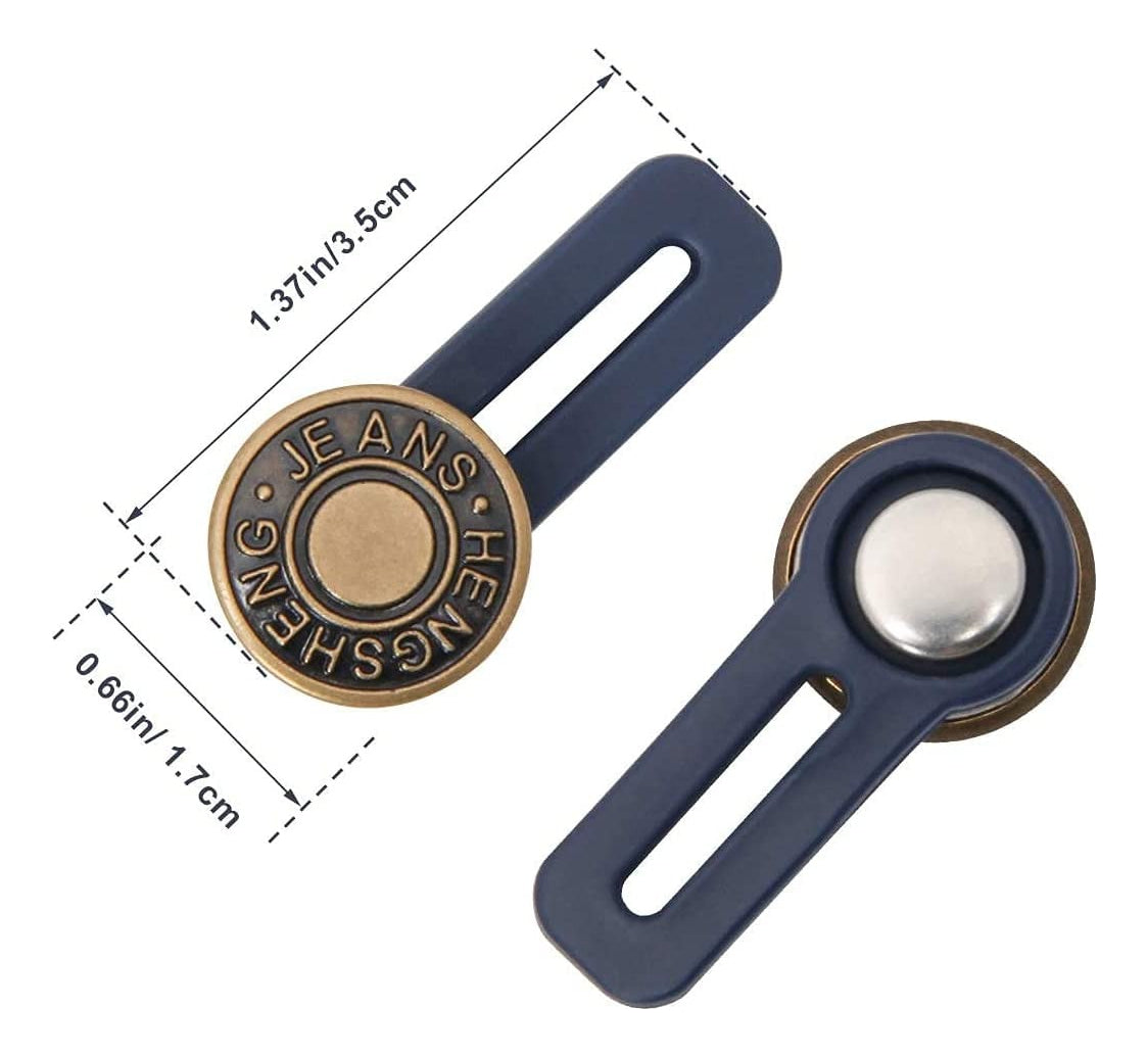 5 Piezas De Hebillas De Metal Expansor De Cintura De Botón