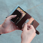 Billetera Tarjetero Aluminio Pu, Lujo Bloqueo Anti Rfid