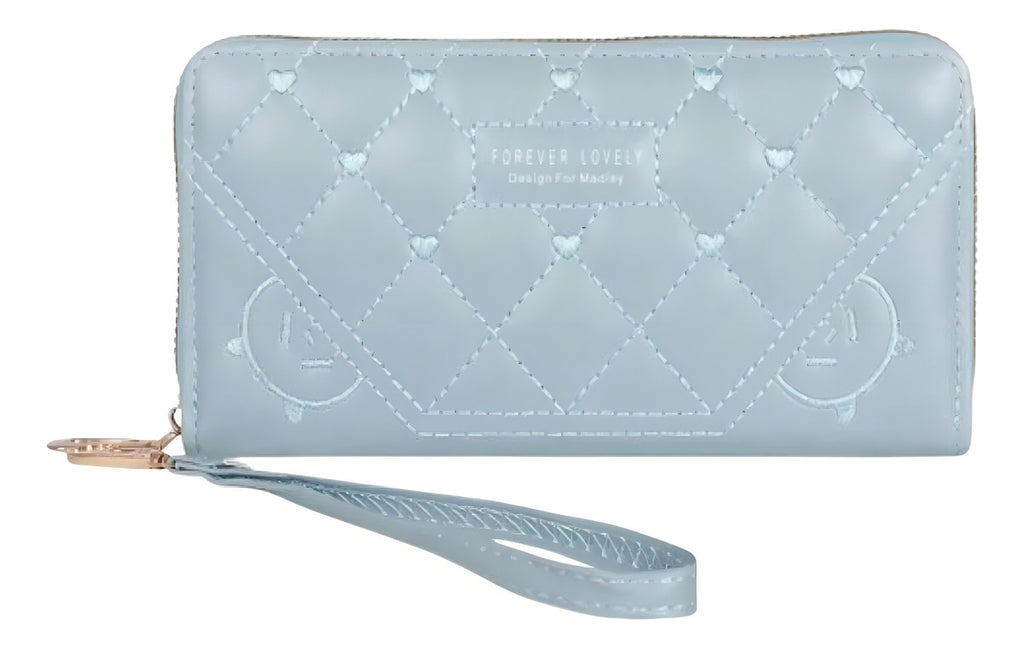 Billetera Cartera Para Mujer, Bolso De Tarjeta Y Americano Color Azul