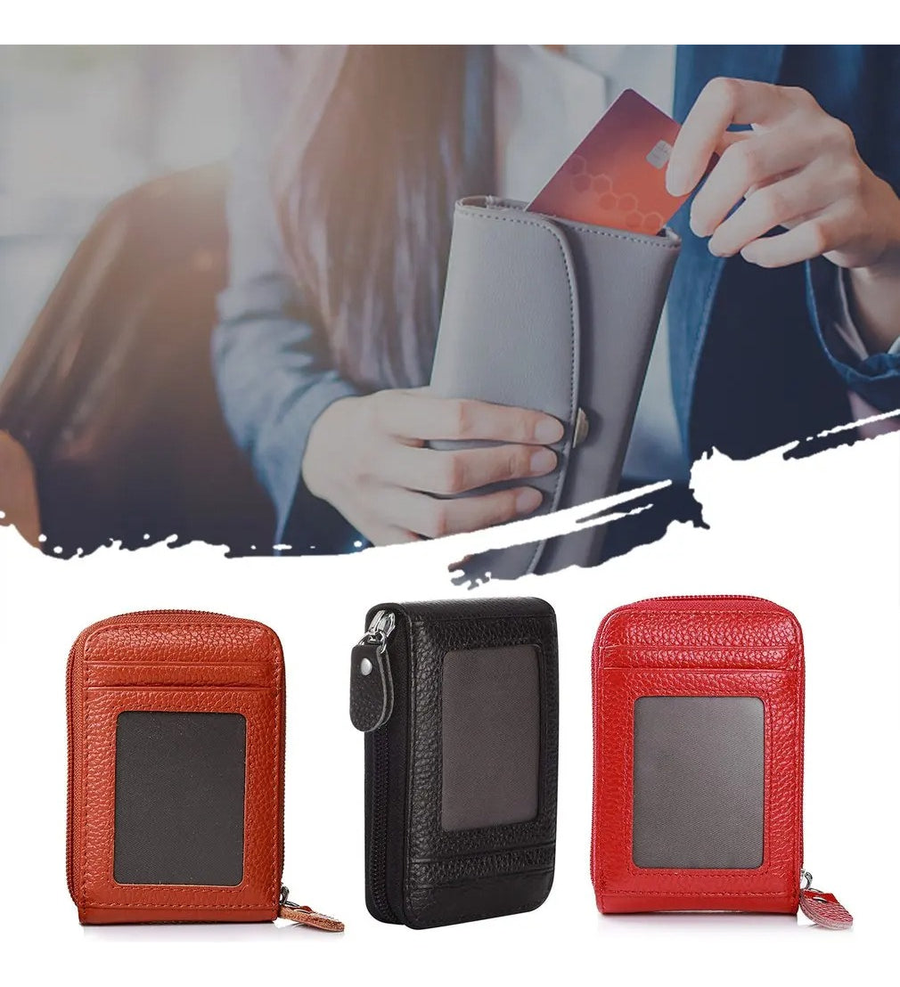 Billetera Tarjetero Con Distincion, Estuche Órgano Cuero