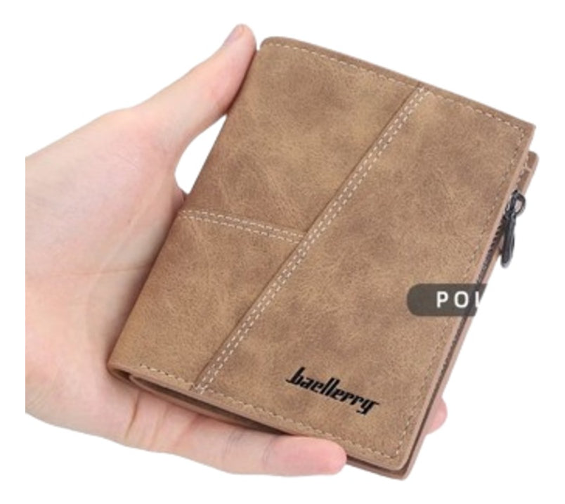 Billeteras Retro Distincion De Cuero Con Cremallera