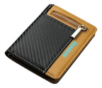 Billetera Corta Para Hombre De Fibra De Carbono