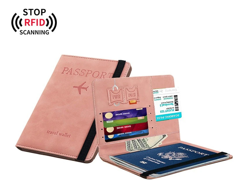 Billetera Funda Pasaporte, Tarjeta Documento Accesorio Viaje