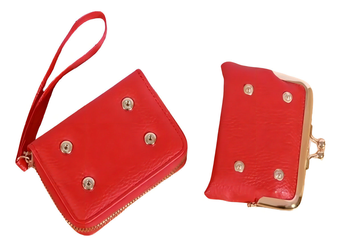 Billetera Cartera Para Mujer, Bolso De Tarjeta Y Americano Color Azul