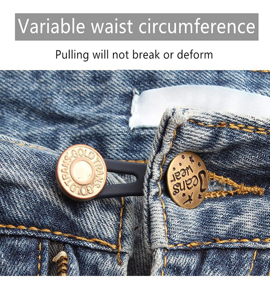 5 Piezas De Hebillas De Metal Expansor De Cintura De Botón