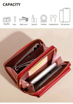 Bolso bandolera pequeño para mujer, monedero y cartera para teléfono móvil