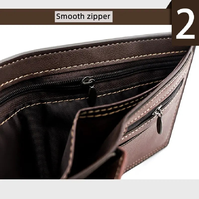 1 unidad de cartera corta clásica de costura de hilo de pantalla de seda atmosférica