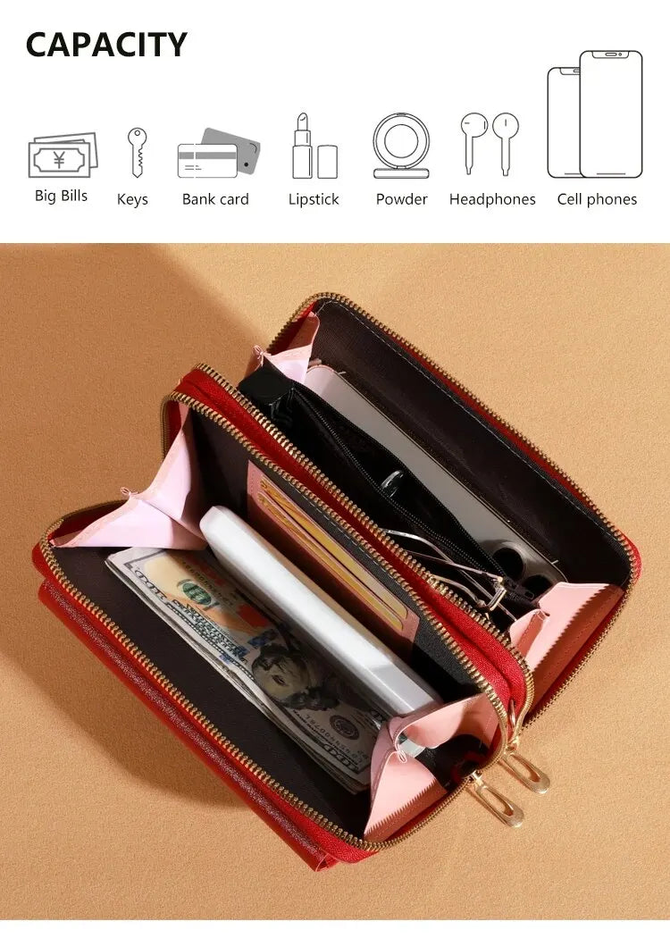 Bolso cruzado de verano para mujer, bolsa pequeña de hombro Simple para teléfono móvil, doble capa, informal, 2023