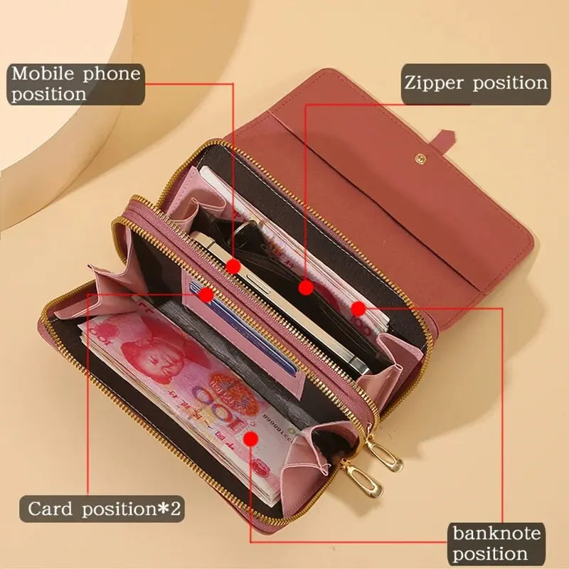 Bolso de hombro para mujer, bandolera funcional con cadena, cartera para teléfono móvil, Mini bolso de gran capacidad