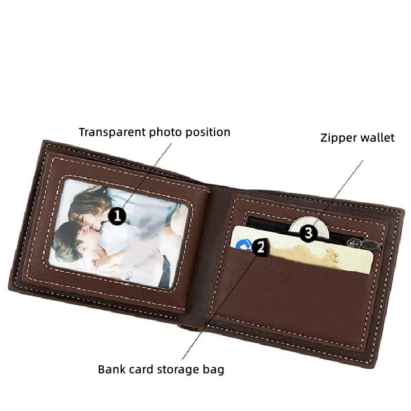 1 unidad de cartera corta clásica de costura de hilo de pantalla de seda atmosférica