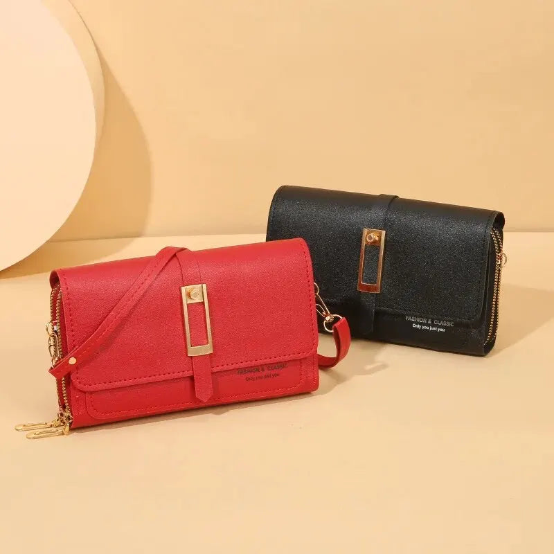 Bolso de hombro para mujer, bandolera funcional con cadena, cartera para teléfono móvil, Mini bolso de gran capacidad