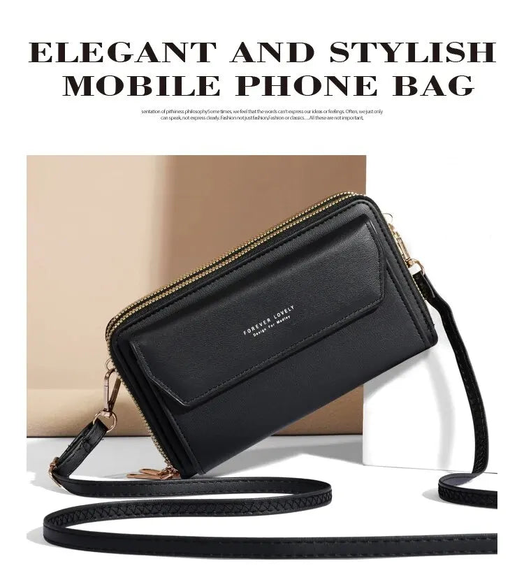 Bolso bandolera pequeño para mujer, monedero y cartera para teléfono móvil