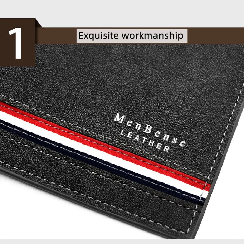 1 unidad de cartera corta clásica de costura de hilo de pantalla de seda atmosférica