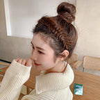 Banda para el pelo de espina de pescado para mujer, peluca perezosa, diadema trenzada, horquilla Bohemia, tocado antideslizante, accesorios para el cabello nupcial