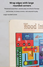 Bloques de construcción de madera, juego de tráfico, rompecabezas, inteligencia, juego de lógica, bloque educativo temprano, aprendizaje