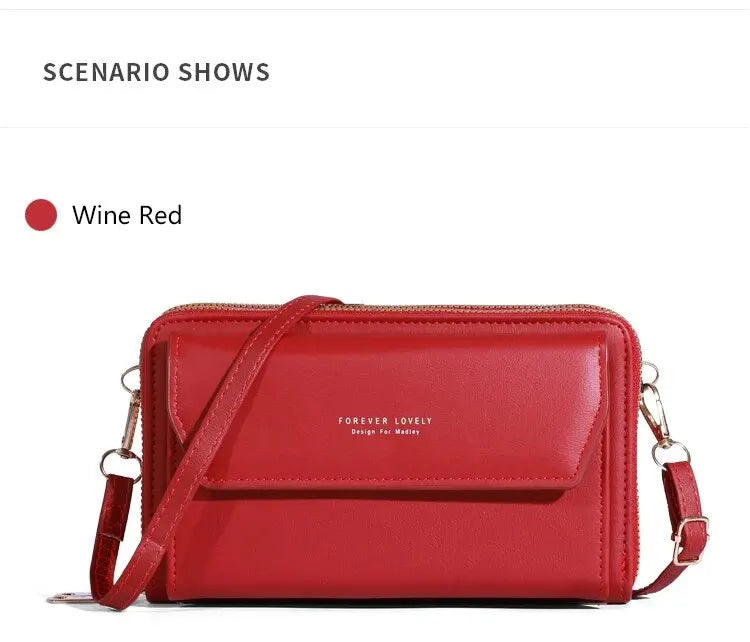 Bolso bandolera pequeño para mujer, monedero y cartera para teléfono móvil