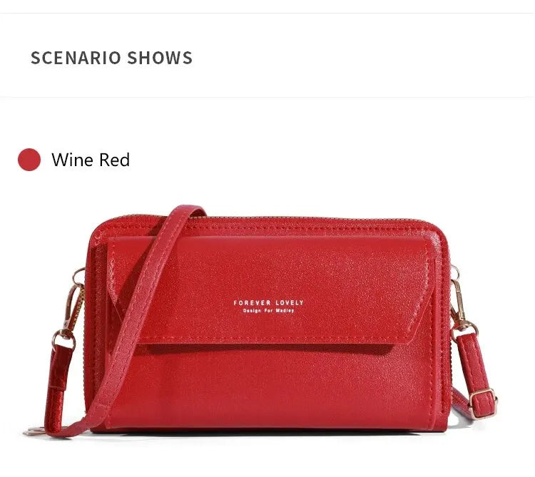 Bolso cruzado de verano para mujer, bolsa pequeña de hombro Simple para teléfono móvil, doble capa, informal, 2023