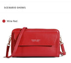 Bolso cruzado de verano para mujer, bolsa pequeña de hombro Simple para teléfono móvil, doble capa, informal, 2023