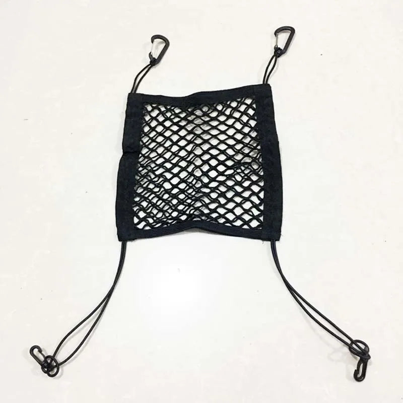 Bolsa de red de almacenamiento de seguridad para el coche, organizador de malla elástica para Interior del maletero, asiento trasero, accesorios para automóviles