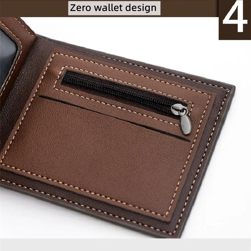 1 unidad de cartera corta clásica de costura de hilo de pantalla de seda atmosférica