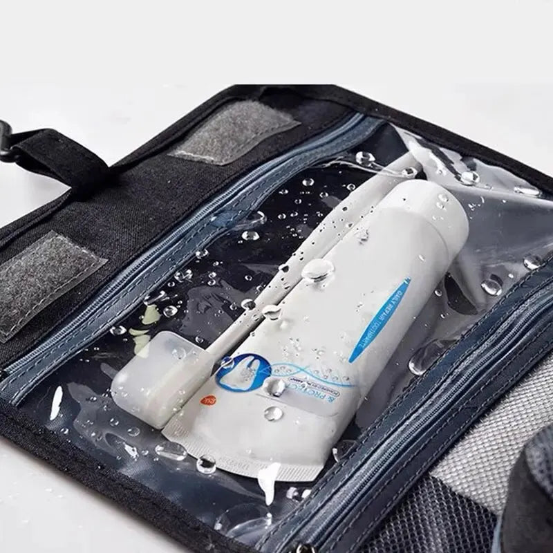 Bolsa de viaje colgante para artículos de tocador, organizador de cosméticos de viaje, bolsa de almacenamiento de accesorios, bolsa de cosméticos de maquillaje con múltiples bolsillos