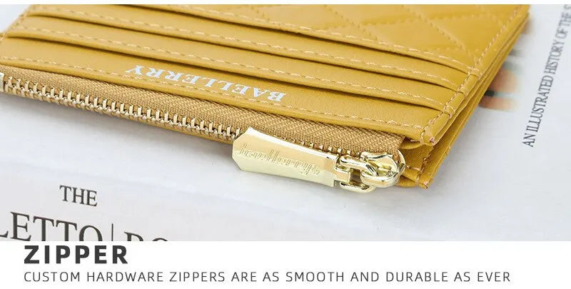 Bolso de tarjeta corto a cuadros de diamantes para mujer, monedero de licencia, cubierta de tarjeta con cremallera, tarjetero múltiple, nuevo y a la moda