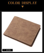 2023 nueva billetera hombre corto dólar clip cremallera simple suave de cuero ligero