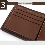 1 unidad de cartera corta clásica de costura de hilo de pantalla de seda atmosférica